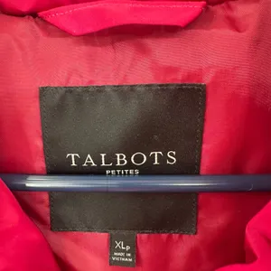 Talbots Size XL Petites Vest Red Puffy‎ Down Insulated Winter Quilted Outerwear thumbnail 4
