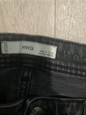 Mango Women's Straight Leg Jeans in Washed Black thumbnail 2
