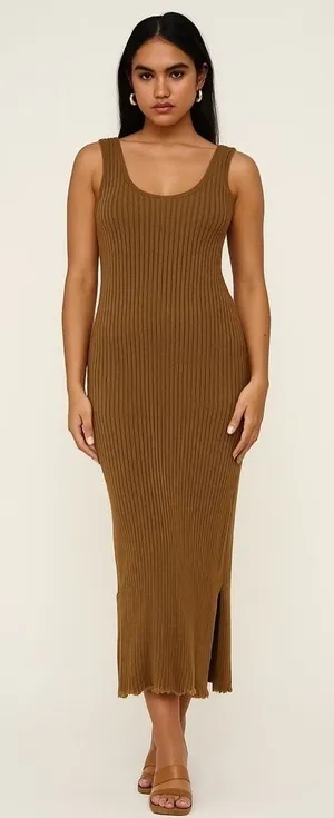 Anthropologie Maeve Knit Ribbed Sweater Tank Dress‎ with Slits thumbnail 1