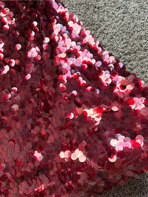 Wayf Burgundy Red Sequin Mini Dress thumbnail 4