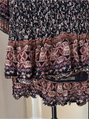 ASTR The Label Floral Ruffle Tiered Dress Boho Fairy XS thumbnail 8