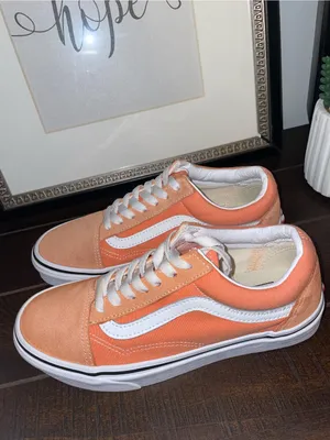 Vans Off The Walls Orange & White Low Top Old Skool Sneakers Size 7 NWOT thumbnail 8