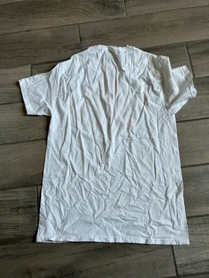 White Short Sleeve Tee with Red 'Insert Cheesy Bread' Graphic Size M thumbnail 4