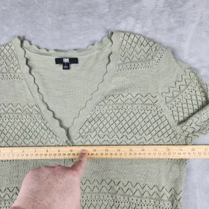 Frye Womens Cardigan Sweater Green Long Sleeve Size L Large thumbnail 5