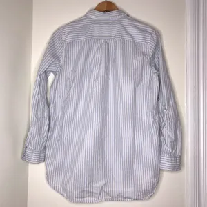Joe Fresh striped button down dress shirt size large blue white stripe cotton thumbnail 3