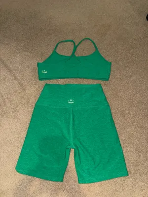 Beyond Yoga Spacedye Biker Shorts and Sports Bra thumbnail 4