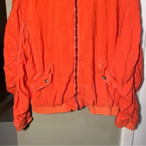 Free People Women's Size Medium On Point‎ Bomber Jacket Tomato Bisque Orange thumbnail 4