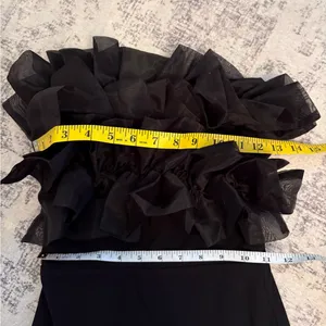 Lulus Evening Excellence Black Ruffled Strapless Mermaid Maxi Dress size XS NWT thumbnail 7