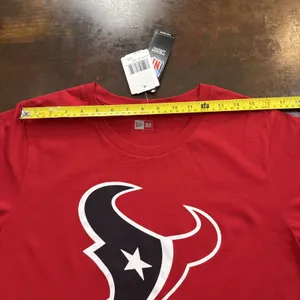 NFL Football Houston Texans Red battle fan sportswear Fan T-shirt New Era Women thumbnail 6
