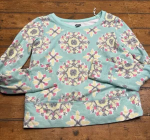 Aerie Long Sleeve Women's Crewneck Pullover Sweatshirt Tapestry‎ Print Small thumbnail 1