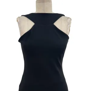 Nookie Long Gown Maxi Dress Bodycon‎ Halter Neck Cut Out Tie Black Size Small thumbnail 4