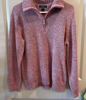 Karen Scott Pink Zip-Up Sweater thumbnail 1