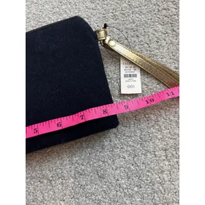 Talbots Wristlet One‎ Size Navy Christmas Tree Embroidered Holiday Clutch NWT thumbnail 6