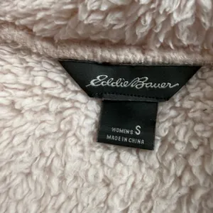 Eddie Bauer Teddy Fleece Pullover Women's Small Colorblock Sherpa Snap Soft thumbnail 5