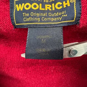 Woolrich Sweater Vest Womens Medium Red 100% Lambswool‎ Holiday Christmas Zip Up thumbnail 11