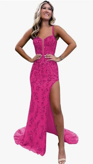 Pink Corset Prom Dress thumbnail 1