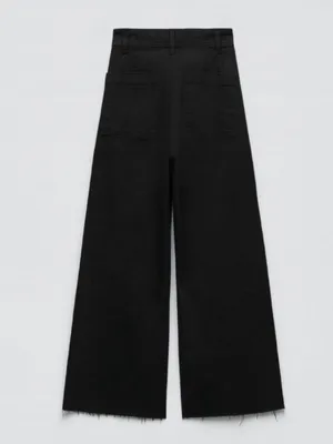 ZARA The Marine Straight Jeans in Black Size 6 thumbnail 7