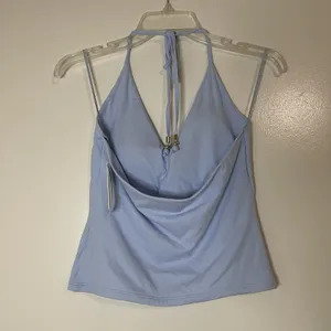 NEW! Abercrombie & Fitch blue halter padded tank top size Medium thumbnail 2