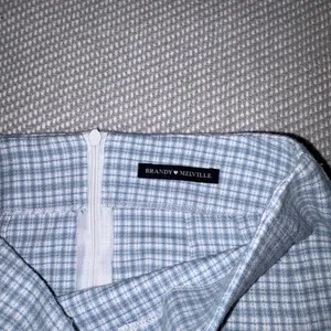 Brandy Melville Light Blue Plaid Check Cara Slit Skirt Preppy OneSize thumbnail 4