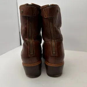 Timberland Sutherlin Bay Brown Leather Slouch Ankle Boots Womens 9 Side Zip thumbnail 4