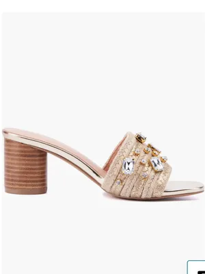 NY & Company Raquelle Heeled Rhinestone Jute Sandals thumbnail 2