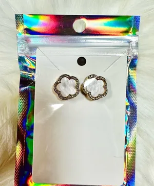 Elegant Silver Flower Earrings thumbnail 1