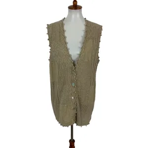 Cambridge Dry Goods Knit Vest Small Brown Sweater NWT Cottagecore thumbnail 2