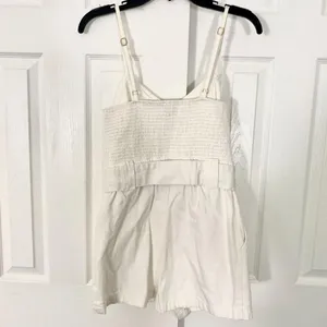 Show me your mumu Sloane Romper Seasalt 100% Cotton Belted Short Jumpsuit S thumbnail 3
