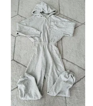 Abercrombie & Fitch Soft Hooded Gray Jumpsuit Loungewear Comfy sz XS thumbnail 4