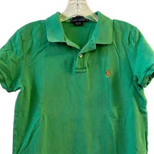 Ralph Lauren Women’s Medium Green‎ Classic Fit Polo Shirt Short Sleeve thumbnail 2