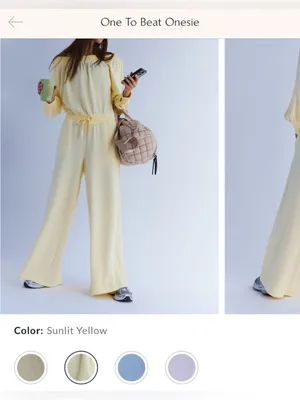 NWT Free People FP Movement One To Beat Onesie - Sunlit yellow - Large thumbnail 7