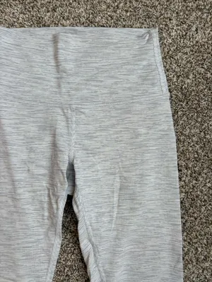 White and Gray Lululemon Wunder Under Leggings thumbnail 2