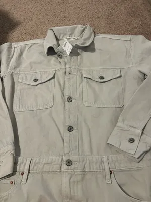 Abercrombie & Fitch Light Gray Shirt Dress thumbnail 4
