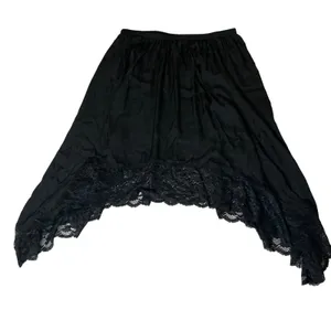 Whimsigoth Dark Romantic Aerie Black Lace Midi Skirt S Handkerchief Hem Goth thumbnail 4