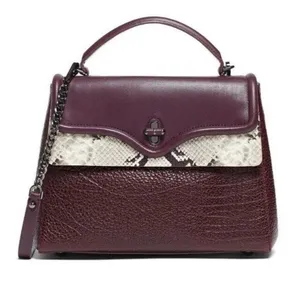 Rent the runway Rebecca Minkoff multi Phoebe top handle ruby leather purse snake thumbnail 1