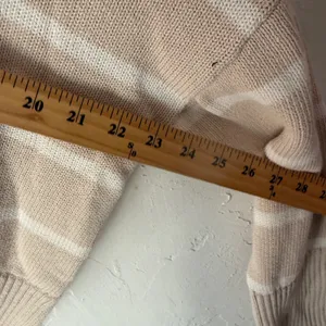 Sincerely Jules Striped Crew Neck Sweater Beige White Cotton M Minimalist‎ thumbnail 7