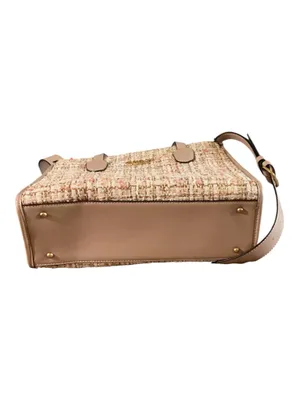 GUESS Pink & Cream Tweed Bouclé Satchel Crossbody Bag – NWOT thumbnail 2