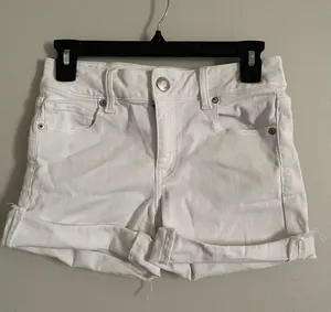 White Denim Midi Shorts thumbnail 4