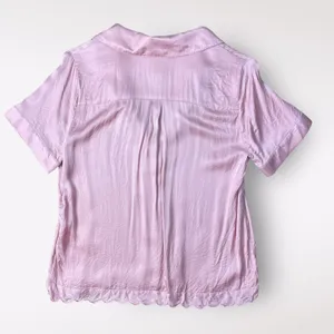 BHLDN Mauve‎ Pink Satin Juniper Pajama Top Size S thumbnail 3