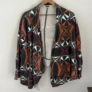 Free People Tribal Urban Cardigan Sweater Oversized XS thumbnail 3