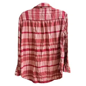 Aerie Pink White Plaid Flannel Button Down Shirt Cotton Sz S Softcore Layering thumbnail 2