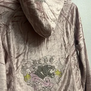 BCBGMAXAZRIA Pink Misted Grape Velour Tracksuit XL thumbnail 8