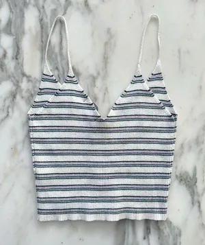 Pacsun • Kendall + Kylie Striped Ribbed Tank • Sz S thumbnail 2