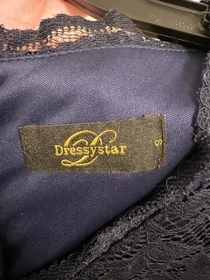 Amazon Navy Blue Chiffon Dress thumbnail 4