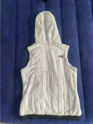The North Face Furlander Faux Fur Hooded Gray Vest Medium thumbnail 2