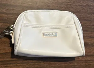Versace Mini White Faux Leather Cosmetic Case thumbnail 1