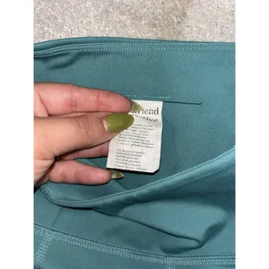 Girlfriend Collective XS cropped‎ Leggings TEAL EUC thumbnail 3