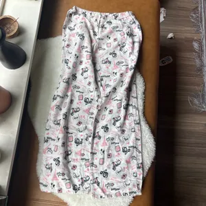 Forever 21 Lingerie Paris Print Pajama Pants White Pink Small Petit Cotton‎ thumbnail 4