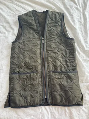Barbour Women’s XS Quilted Best Dark Green Zip Pockets Vest Reversible Classy thumbnail 2