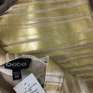 NWT BEBE Gold Foiled Bandage Dress XS thumbnail 10
